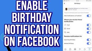 How to Enable Birthday Notification on Facebook