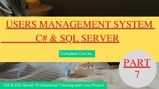 Users Management System with C# and SQL -07-Search Roles - Search Record From SQL using Like with SP