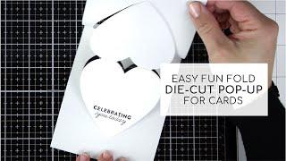 Fun Fold Heart Pop-Up Card Base ( Cardmaking - Papercraft)