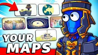 i'm playing your NEW TABS MAPS on Livestream... New TABS Map Creator Update Gameplay