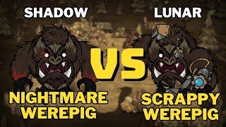 WHO IS THE STRONGEST??? Scrappy Werepig vs Nightmare Werepig - Don't Starve Together | BETA