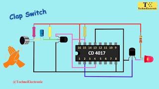 How to make clap switch using 4017 IC