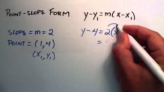 How to Use the Point Slope Form of a Line - How to Find a Line With a Point and a Slope