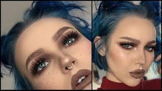 easy cool-toned grunge makeup tutorial