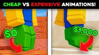 CHEAP vs EXPENSIVE Animations in ROBLOX BEDWARS..