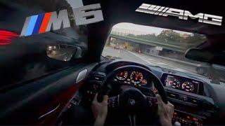 BMW M6 & AMG C63 in traffic POV