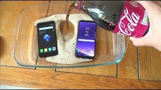 Xiaomi Redmi 4X vs Samsung Galaxy S8 Cherry Coca-Cola Test!