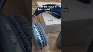 unboxing Bluetooth headset P9  سماعات بلوتوث P9 #Hicham_full_reviews #headset #unboxing #p9