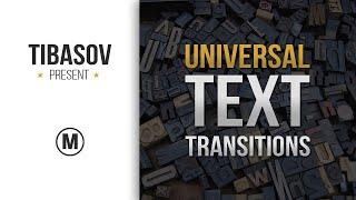 Universal Text Transitions Premiere Pro Presets