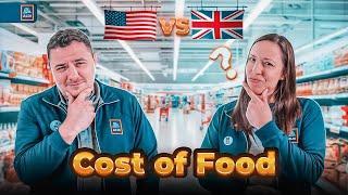 HOW MUCH CHEAPER IS THE UK?!  AMERICANS REACT to ALDI Prices in Britain vs USA!