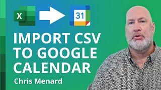 Import Excel Events CSV into Google Calendar | Excel to Google Calendar Transfer