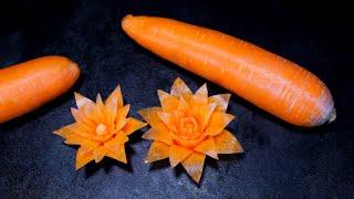 Carrot Flowers Carving Garnish