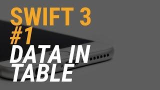 Silent Swift Tutorial - #1 Show data in TableViewController in Swift 3