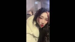 Korean girl naturally hocking and spitting