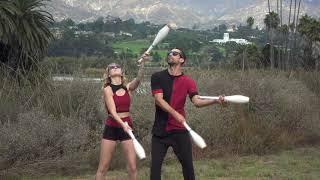 Epic Slow Motion Club Juggling with Flowstyle Kyle and Jessie Kat