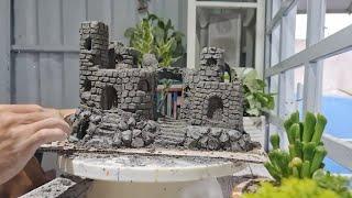 Aquarium Castle Decoration Aquarium Castle Cement DIY | Aquarium & Tank Decor