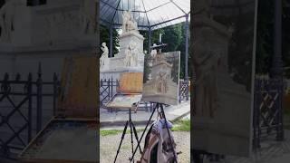 Plein air painting a marble monument #pleinairpainting #painting #art #pleinairart