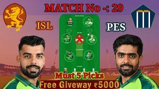 ISL vs PES Dream11 Prediction || ISL vs PES today's match fantasy team prediction