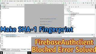 How To Make SHA-1 Fingerprint |Android Studio | FirebaseAuthclient Blocked Error Solved | Codeuniq