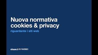 Nuova normativa Cookie e Privacy GDPR 2022  - sito web - 018 sitoper.it