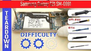 Samsung Galaxy S21 SM-G991  Teardown Take apart Tutorial