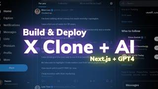 Build Fullstack Twitter Clone  | React, Next.js 14, gpt-4, Tailwind, Firebase | React Tutorial 2024