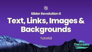 Slider Revolution 6 - Basic Editing of Text, Links, Images & Backgrounds