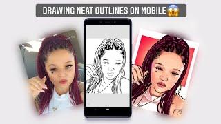 HOW TO CARTOON YOURSELF ON MOBILE(full outline tutorial)