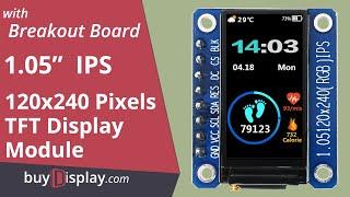 1.05 inch 120x240 IPS TFT LCD Display Module for Arduino and Raspberry Pi