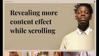 How To Create Revealing More Content Effect While Scrolling | Editor X