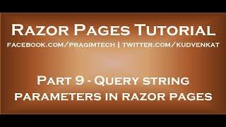 Query string parameters in asp net core razor pages