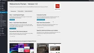 Florian - WordPress Blog Theme Installation Guide
