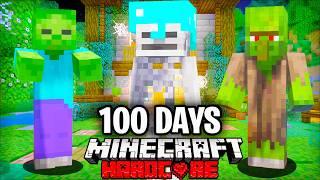 I Survived 100 Days as a SKELETON in Hardcore Minecraft... Minecraft Hardcore 100 Days