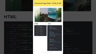 Animated Image Slider using HTML and CSS #htmlcss #coding