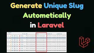 How to Generate Unique Slug Automatically in Laravel