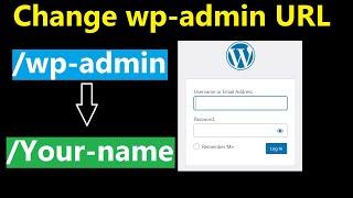 How to Change wp Admin URL in WordPress without Plugin | Techno Tricks Suman