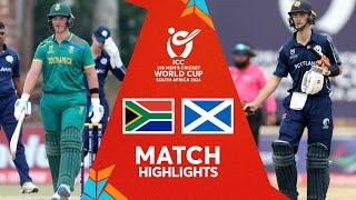 South Africa v Scotland | Match Highlights | U19 CWC 2024