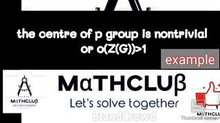 the centre of p group is non trivial example