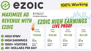 How Much Ezoic Pay Earnings To Publishers 2024 | Ezoic High Earnings Live Proof