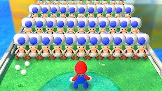 Can Mario collect 999 Toads in Super Mario 3D World?