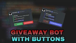 HOW TO MAKE GIVEAWAY BOT WITH BUTTONS || NO CODING || GAMING WITH GL