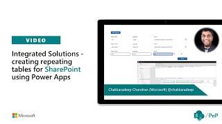 Integrated Solutions - creating repeating tables for SharePoint using Power Apps