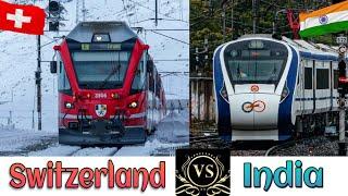 INDIAN RAILWAYS Vs SWITZERLAND RAILWAYS Comparison in 2023 || India Vs Switzerland