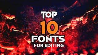 Top 10 Fonts For Status Video Best Fonts For editing  Best Font #editing