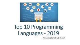 Top 10 Programming languages - 2019