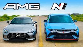 메르세데스 AMG GT vs 현대 아이오닉 5 N - 드래그 레이스!