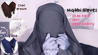 Trying different colours niqabi gloves