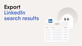 LinkedIn Search Export - Turn LinkedIn into your database