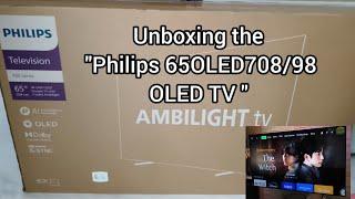 Philips 65OLED708/98 .. 4k UHD OLED google tv with 3-sided ambilight -  #android #tv #unboxing