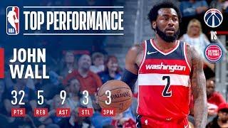 John Wall Drops 32 Points and 9 Assists to Lead Wizards over Pistons | 2018 NBA Preseason